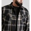 Afbeelding van D555 Falkirk - Heren Grote Maat Over Shirt - Zwart-Grijs Geblokt - Dik Flanel