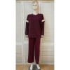 Afbeelding van Jooka - Dames Comphy Pak - Lounge Pak - Huispak - Bordeaux - Compleet