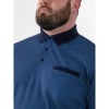 Afbeelding van D555 - Murray - Plussize - Polo - Blue - Allover print - Korte mouwen