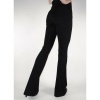 Afbeelding van Annuo Fashion - Dames Flair Stretch Pants / Broek - Uni Zwart