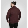 Afbeelding van D555 - Cramlington - Grote Maat Heren Trui - Melee Bordeaux / Zwart - Met Ritsje - Gevoerd