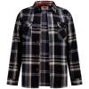 Afbeelding van D555 Falkirk - Heren Grote Maat Over Shirt - Zwart-Grijs Geblokt - Dik Flanel
