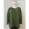 Afbeelding van Italy Moda - Uplng - Dames Sweater - Groen - Tijgerprint