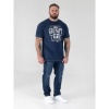 Afbeelding van D555 - COOPER - Heren Plussize T-Shirt - Navy melee- Print