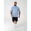 Afbeelding van D555 - Clarke - Plussize - Overhemd - Lichtblauw - Linnen - Korte mouwen
