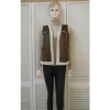 Afbeelding van Vivi Mode - Dames Bodywarmer - Bruin - Khaki - Teddy Voering