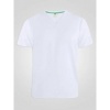 Afbeelding van D555 - SIGNATURE - Heren Plussize V-hals Shirt - Uni - Wit