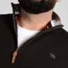 Afbeelding van D555 Russel - Heren Grote Maat Sweater - Zwart - Met Ritsje