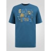 Afbeelding van D555 - Hovell - Heren Plussize T-Shirt - Dark Teal - Print