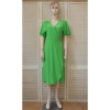 Afbeelding van Iz Naiz - Dames - Overslagjurk - Dress - V-hals - Fel Groen - Korte Mouwtjes