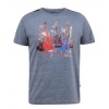 Afbeelding van D555 - Sharnbrook - T-shirt- Melee Grijs - Gitaren print