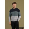 Afbeelding van Blue Seven - Trui - Blauw - Groen - Khaki - Ronde Hals - Gebreid