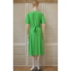 Afbeelding van Iz Naiz - Dames - Overslagjurk - Dress - V-hals - Fel Groen - Korte Mouwtjes