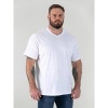 Afbeelding van D555 - SIGNATURE - Heren Plussize V-hals Shirt - Uni - Wit