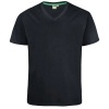 Afbeelding van D555 - SIGNATURE - Heren Plussize V-hals Shirt - Uni - Zwart