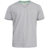Afbeelding van D555 - SIGNATURE - Heren Plussize V-hals Shirt - Melee Grey