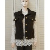 Afbeelding van Italy Moda - Dames Bodywarmer - Boucle - Donkerbruin