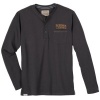 Afbeelding van Redfield - Heren Serafino Shirt - Donkergrijs - Lange Mouwen