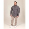 Afbeelding van D555 Boyle - Plussize Overhemd - Navy - Khaki Allover Print