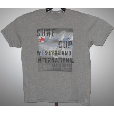Kitaro 181169 T-SHIRT KS in melee grey met print Kitaro 181169 T-SHIRT KS in melee grey met print