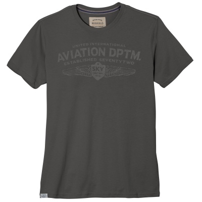Foto van Redfield - Heren Grote Maat T-Shirt - Donkergrijs - Print
