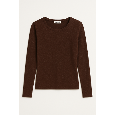 Foto van Unique - New Collection - Dames Shirt - Glitter - Bruin