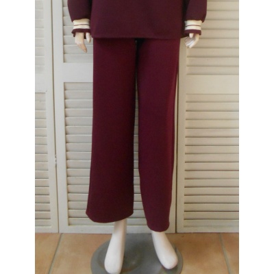 Foto van Jooka - Lounge Broek - Bordeaux - Elastische Tailleband