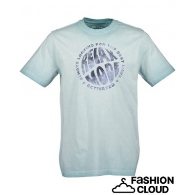 Foto van Blue Seven - T-shirt - Zacht blauw-groen - Print - Korte mouwen