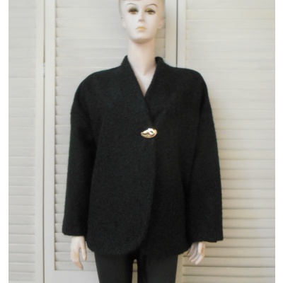 Foto van Unique - New Collection - Dames JAS - Zwart - Boucle - Dunne Voering