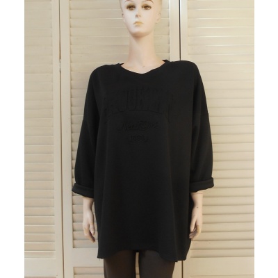 Foto van Italy Moda - Dames Sweater - Zwart - Lange Mouwen