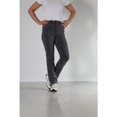 Foto van New Star - Memphis - Dames Stretch Spijkerbroek - Grey - Slim Fit - Hoog Model