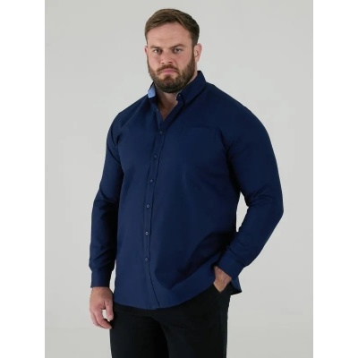 Foto van D555 Richard - Plussize Overhemd - Uni Navy - Lange Mouwen