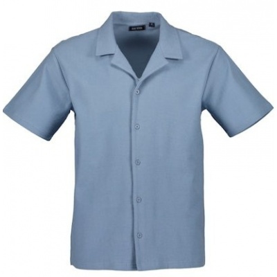 Foto van Blue Seven - Overhemd - Jersey - Pastel - Lichtblauw - Korte Mouwen