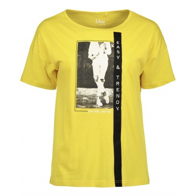 Blue Seven 105401 SHIRT met print Oker Geel Blue Seven 105401 SHIRT met print Oker Geel
