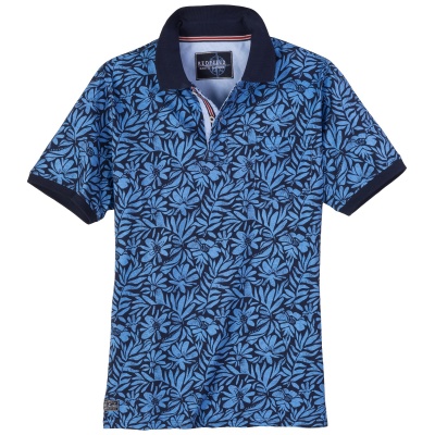 Foto van Redfield - (plussize) Polo - Night Blue - Allover Print