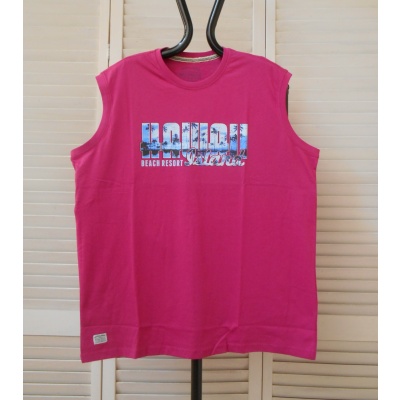 Foto van Redfield - Heren Grote Maat Mouwloos Shirt - Fel Roze - Print