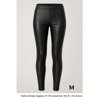 Foto van Fashion Design - Legging - Leatherlook - Zwart