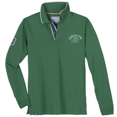 Foto van Redfield - Heren Polo Shirt - Groen - Lange Mouwen