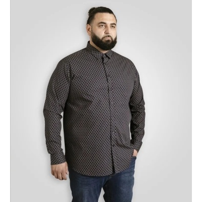 Foto van D555 - Sheffield - Heren Overhemd - Navy - Micro Allover Print