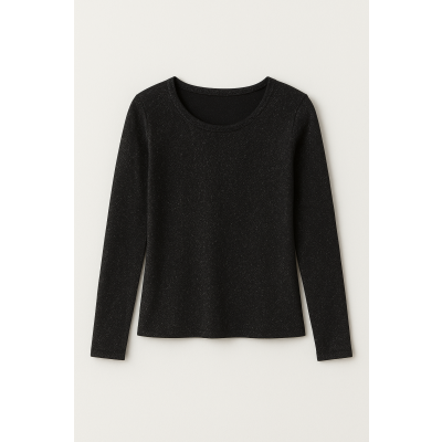 Foto van Unique - New Collection - Dames Shirt - Glitter - Zwart