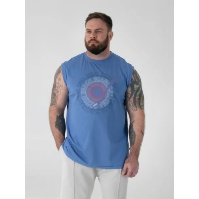 Foto van D555 - Reeves - Plussize - Mouwloos - Shirt - Lichtblauw