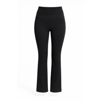 Foto van Annuo Fashion - Dames Flair Stretch Pants / Broek - Uni Zwart