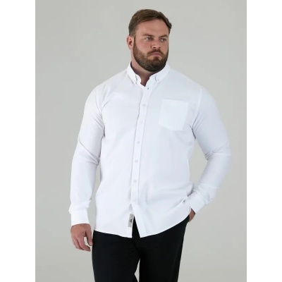 Foto van D555 Richard - Plussize Overhemd - Uni Wit - Lange Mouwen