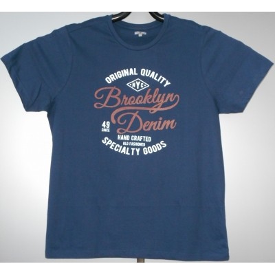 UP fashion KS T-SHIRT navy met print UP fashion KS T-SHIRT navy met print