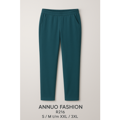 Foto van Annuo Fashion - Dames Stretch Pants / Broek - Petrol