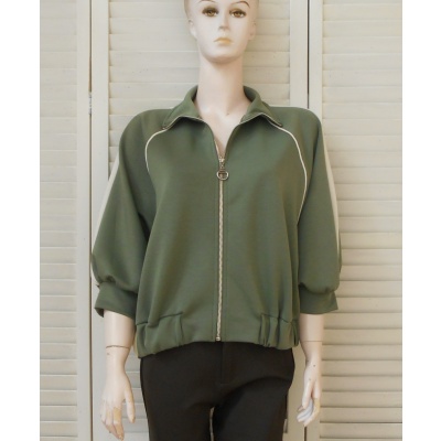 Foto van NEW collection - Dames Vest -Sweatstof - Army Groen
