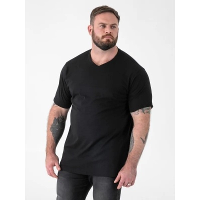 Foto van D555 - SIGNATURE - Heren V-hals Shirt - Uni - Zwart