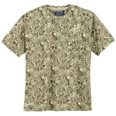 Foto van Redfield - Heren Grote Maat T-Shirt - Olijfgroen - Print