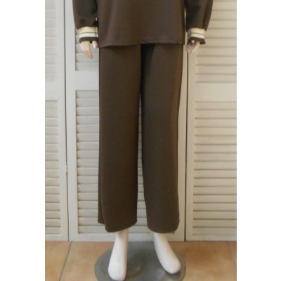 Foto van Jooka - Lounge Broek - Bruin- Elastische Tailleband