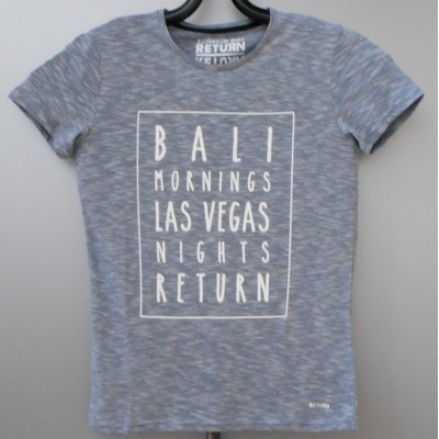 Return DUKE shirt melee blue met witte print Return DUKE shirt melee blue met witte print